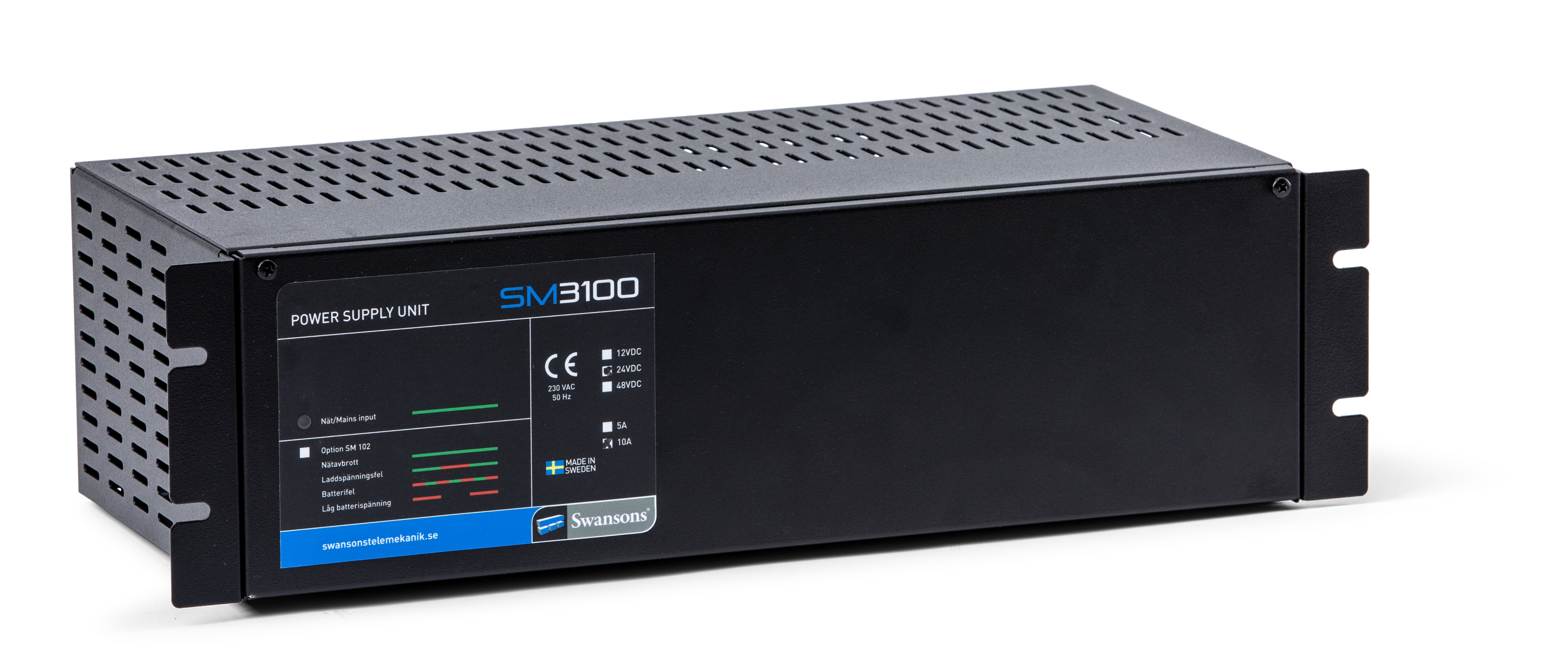 SM3100, Rackmonterad batteribackup med inbyggda batterier